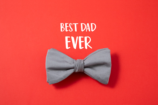 Happy Father’s day concept on red background