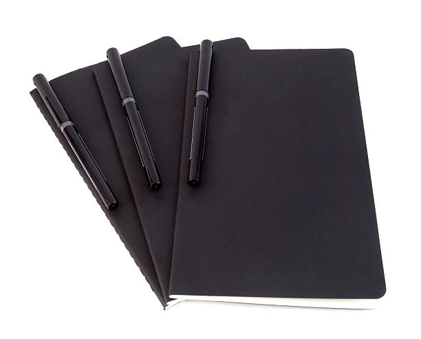 drei laptops - three objects personal organizer book pen stock-fotos und bilder