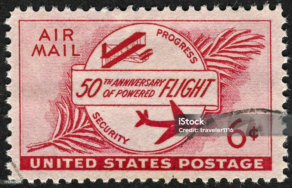 50 ª aniversario de alimentación vuelo de la firma - Foto de stock de 50° Aniversario libre de derechos