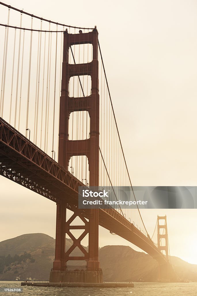 샌프란시시코 golden gate bridge 해질녘까지 - 로열티 프리 0명 스톡 사진
