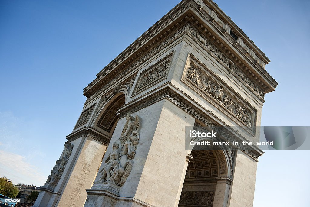 Arco di trionfo degli Champs-Elysées. - Foto stock royalty-free di Ambientazione esterna