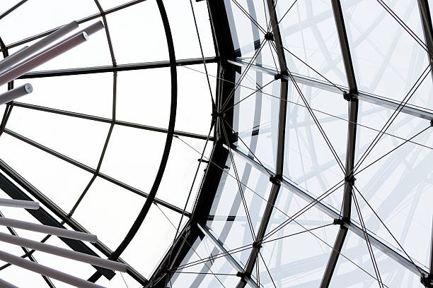 istock Abstract glass panels ceiling of modern office building 175264021