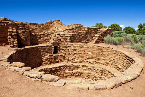 Far View House Ruins at Far View Sites in Mesa Verde National Park, Colorado, USA.