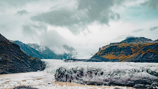 Huge ice glacier in Iceland