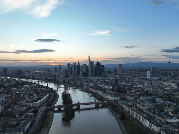 istock Tranquil river flows through an urban landscape: Frankfurt, Germany 1752646611