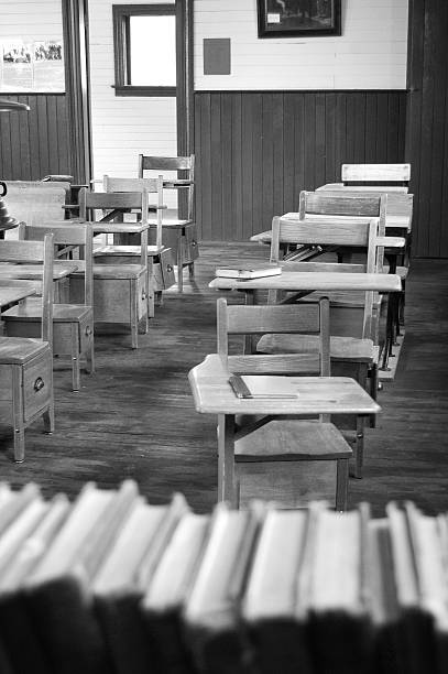 istock Vintage Classroom Teacher's View in Black and White 175264873