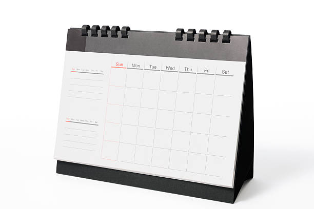 istock Isolated shot of blank desktop calendar on white background 175265024