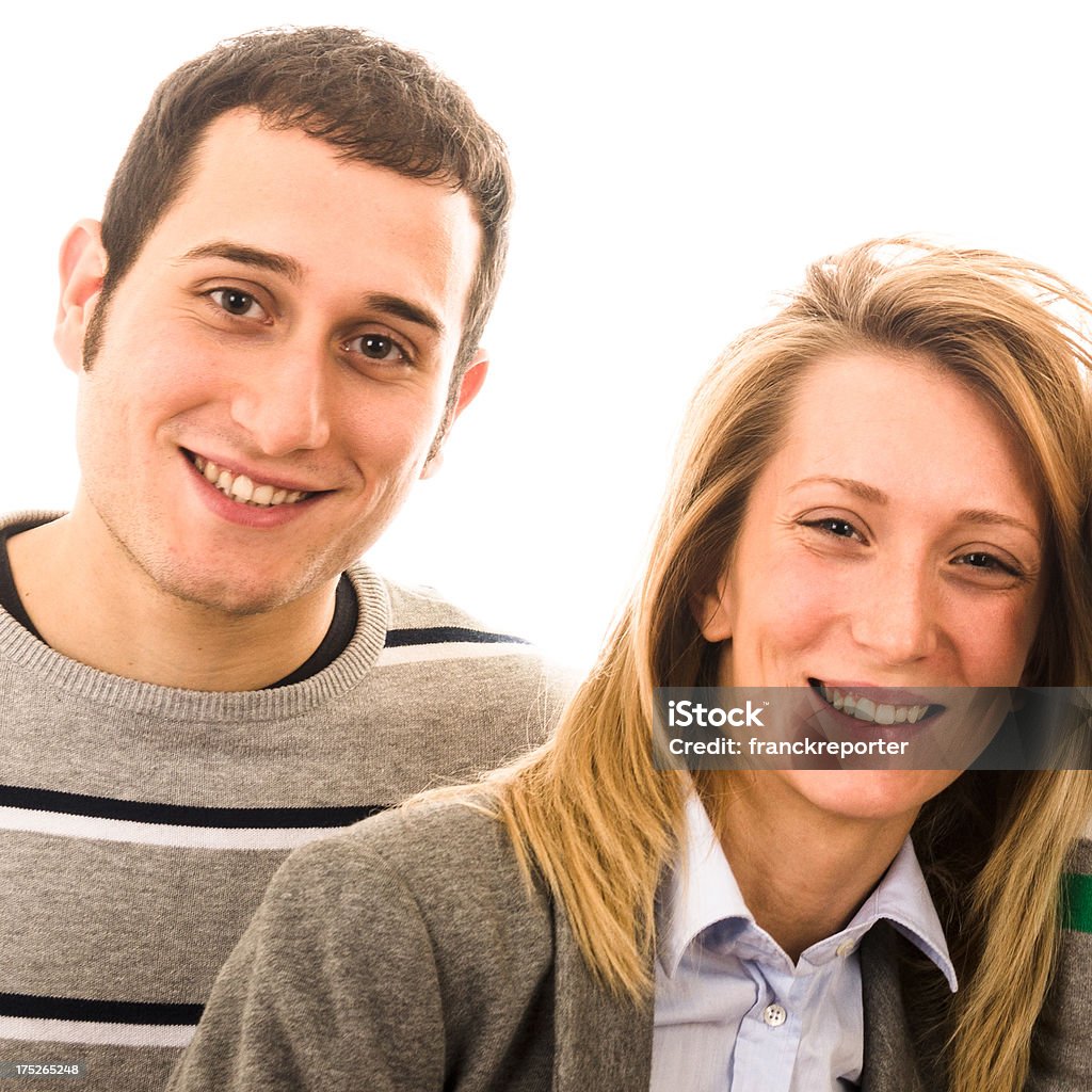 Par de amigos Sonriendo - Foto de stock de Adolescencia libre de derechos