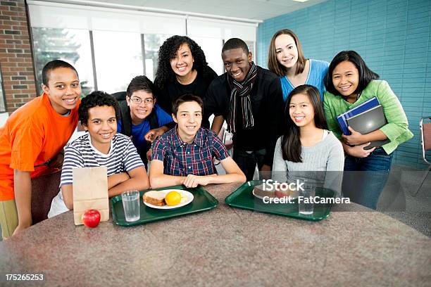 Cafeteria Stock Photo - Download Image Now - Cafeteria, Healthy Eating, High School