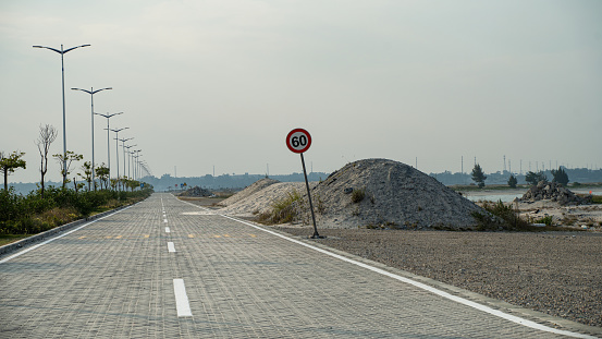 Empty roads in modern cities