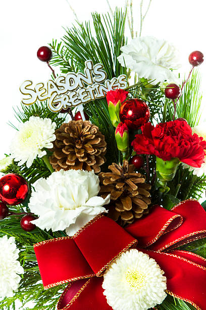 istock Red and White Holiday Flower Arrangement 175266074