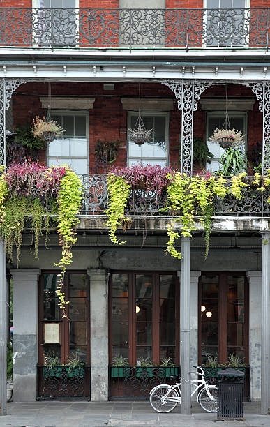 French Quarter in New Orleans This is a color photo of the French quarter district in New Orleans.click on the links below to view lightboxes. french quarter stock pictures, royalty-free photos & images