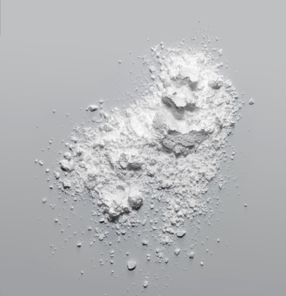 Face Powder on gray background.