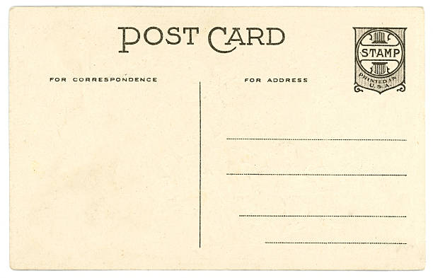 istock Retro Background Image of an Vintage Antique Postcard Back 175269901
