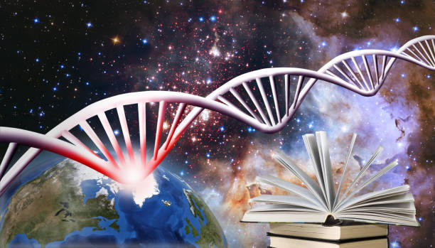 istock image of a DNA helix with a problem area marked in red against the backdrop of a cosmic landscap 1752714940