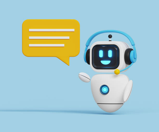 istock 3D Robot providing solution. Chatting with robot. AI in science and business, technology and engineering concept. Robot with chat bubble. 3d illustration 1752745946