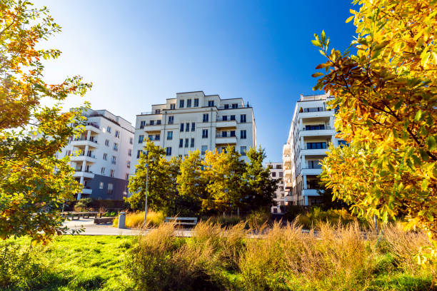 istock Apartment houses in autumn 1752757851
