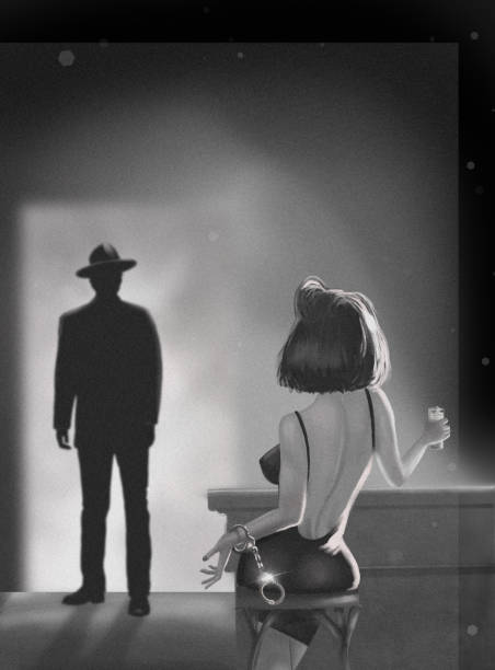 istock Woman in Bar Film Noir 1752789758
