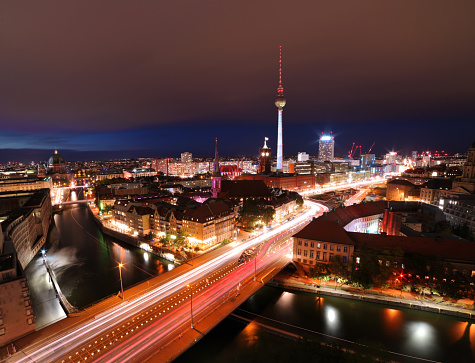 Berlin winter night, long exposure