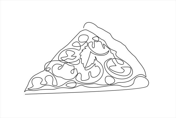 60+ Pizza One Line Stock Photos, Pictures & Royalty-Free Images - iStock