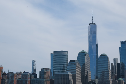 The fantastic skyscraper of the One World Trade Center, which is a business building built on the site and a tribute to the twin towers of New York.