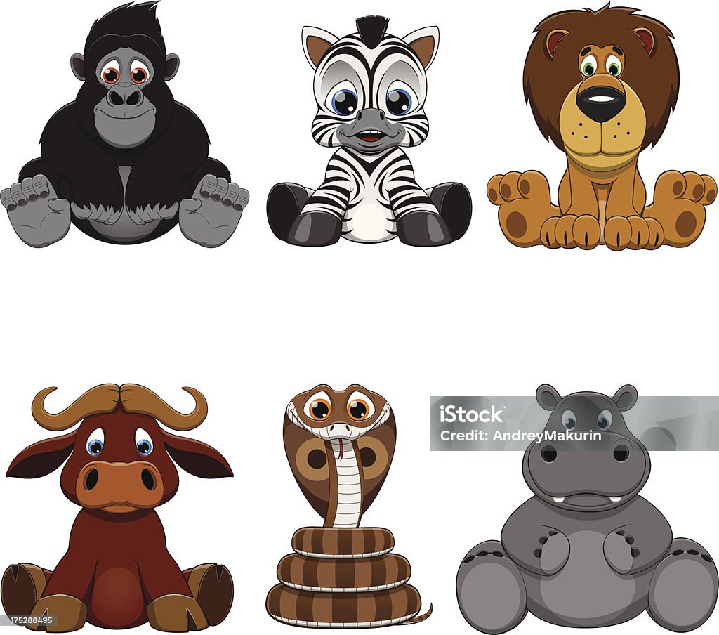 Ensemble d'animaux - clipart vectoriel de Afrique libre de droits