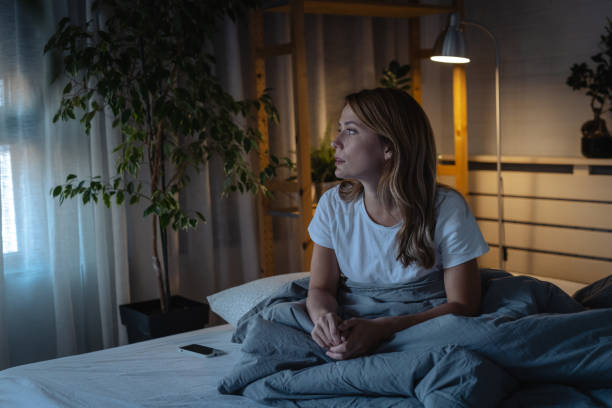 istock Mid adult woman suffering from insomnia 1752900477