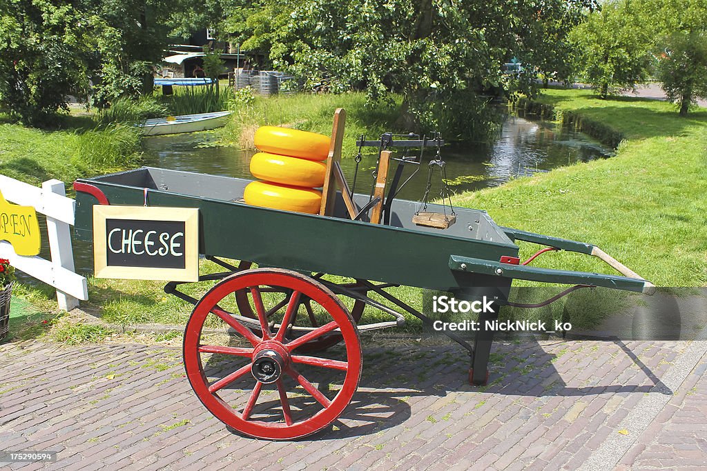 Cheese cart on the island of Marken. Netherlands Indigenous Culture Stock Photo