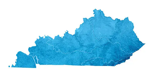 Photo of Kentucky Topographic Map Isolated