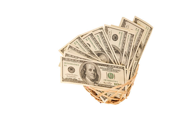 istock Hundred dollar bills money in the basket 175292812