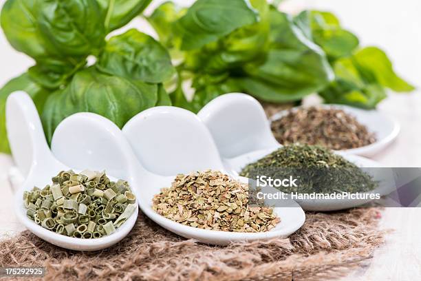 Fresh Herbs Stock Photo - Download Image Now - Backgrounds, Basil, Bowl