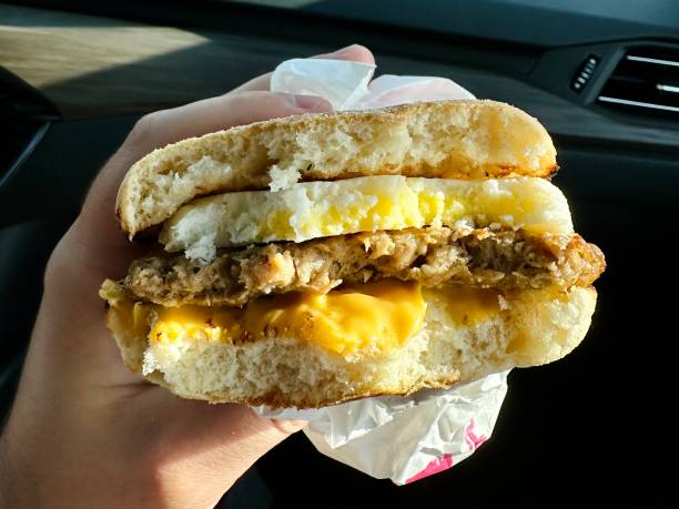 istock Fast Food Sausage Egg Sandwich 1752980263