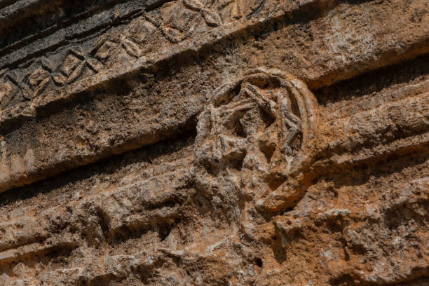 istock Ancient church over-door stone relief. Mersin Turkey. 1753005391
