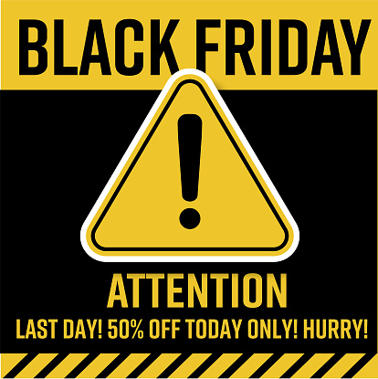 Vector illustration of a Black Friday Sale web banner design with typography design. Easy to edit and customize. Includes high resolution jpg and vector eps.