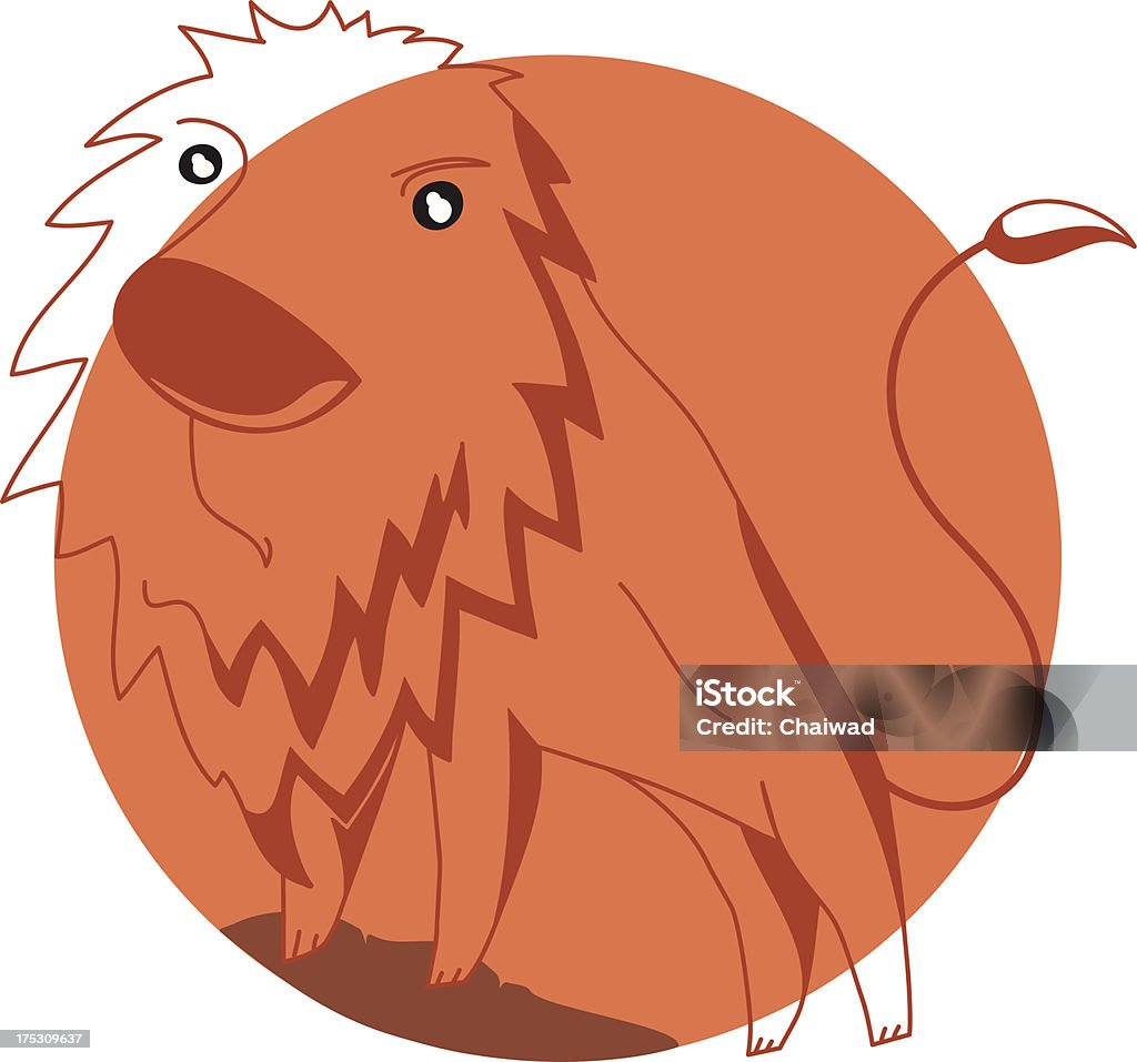 lion d'orange - clipart vectoriel de Bovin domestique libre de droits