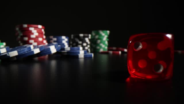 Table are game chips and dice