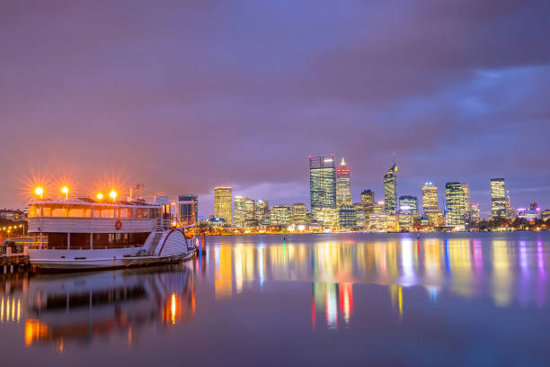 istock Perth downtown city skyline cityscape of Australia 1753098921