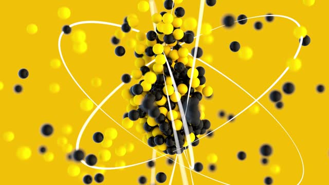Background on the Atomic Model or Structure, Featuring the Bohr Atom with Electrons Circling Around the Nucleus Particles. AI Chatbot, Science, Nuclear Reactions, and the Essence of Nanotechnology as Concepts.