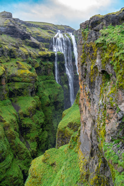 istock Glymur Waterfall in Iceland on an overcast day 1753166316