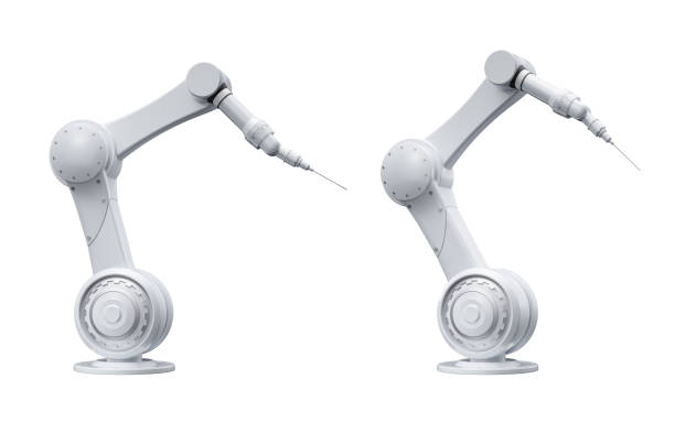 istock Mechanical arm with futuristic style, 3d rendering. 1753180307