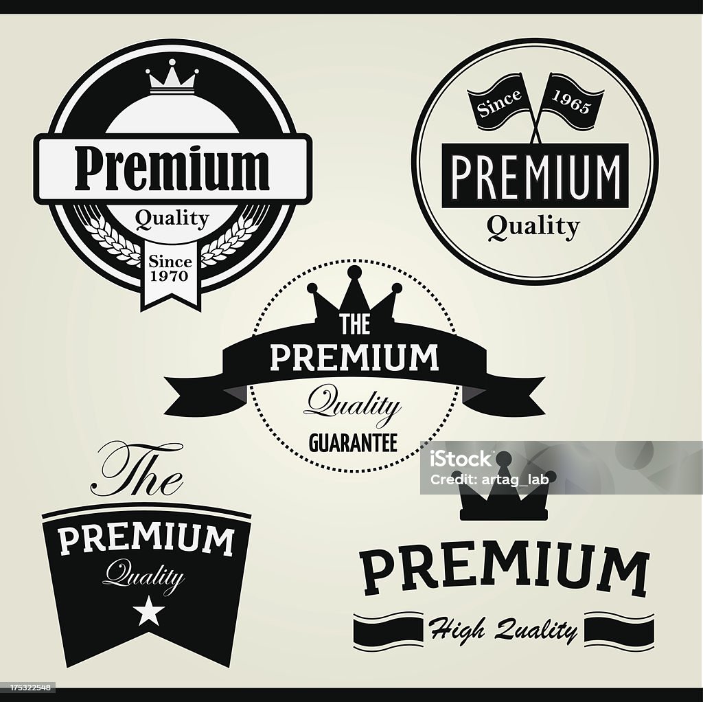 Selo Premium vintage e rótulos - Vetor de Alto - Descrição Geral royalty-free