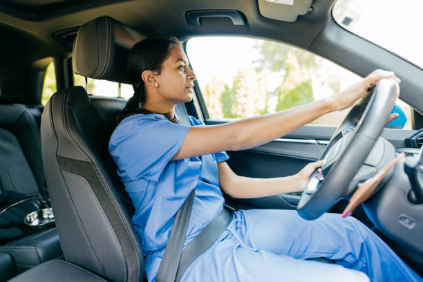 istock Nurse driving a car 1753236566