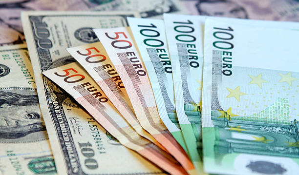 istock Two leading hard currencies - US Dollar and Euro 175327078