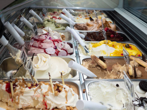 istock Delicious Ice Cream Flavors at a Classic Ice Cream Parlor 1753297925