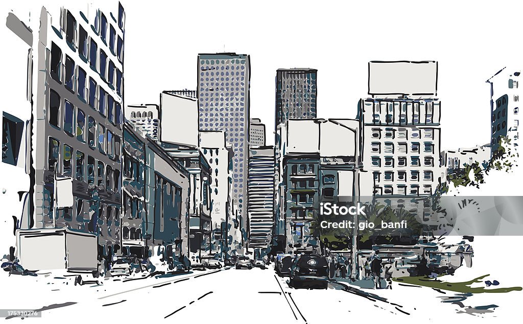 San Francisco - arte vectorial de Pintura de acuarela libre de derechos