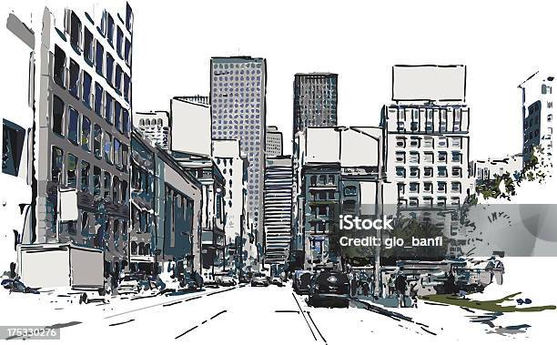 San Francisco - Stockowe grafiki wektorowe i więcej obrazów Akwarela - Akwarela, Ulica, Krajobraz miejski