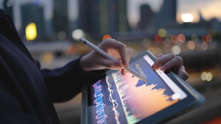 Megatrends investment innovative for investor using digital tablet for better performance