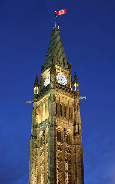 istock Peace Tower of Parliament at dusk 175341075