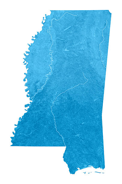 istock Mississippi Topographic Map Isolated 175345815