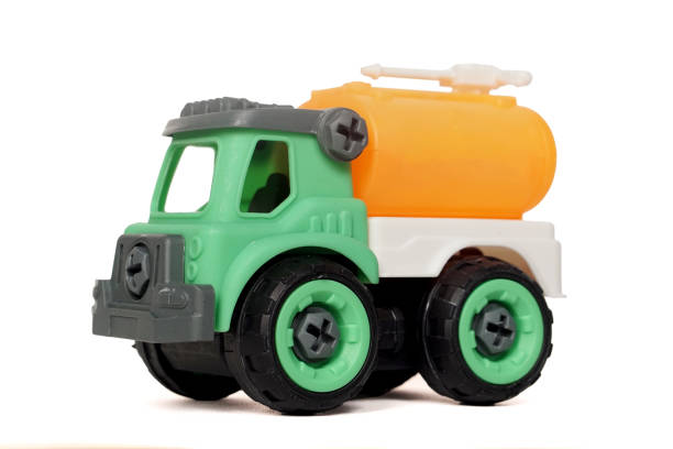 istock DIY plastic water truck toy isolated on white background 1753470574